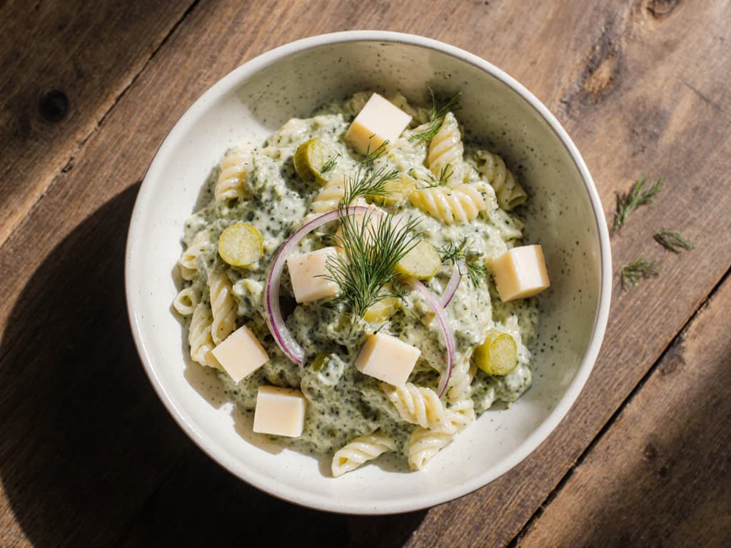 Dill Pickle Pasta Salad