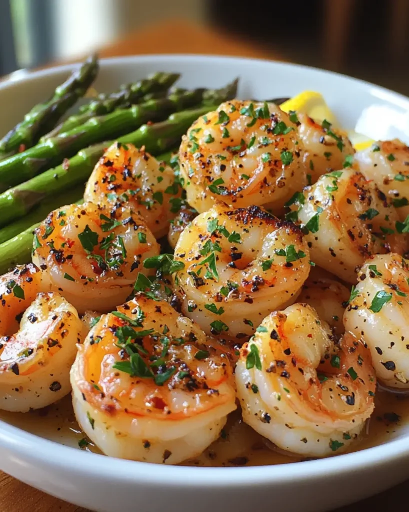 Lemon Garlic Shrimp and Asparagus