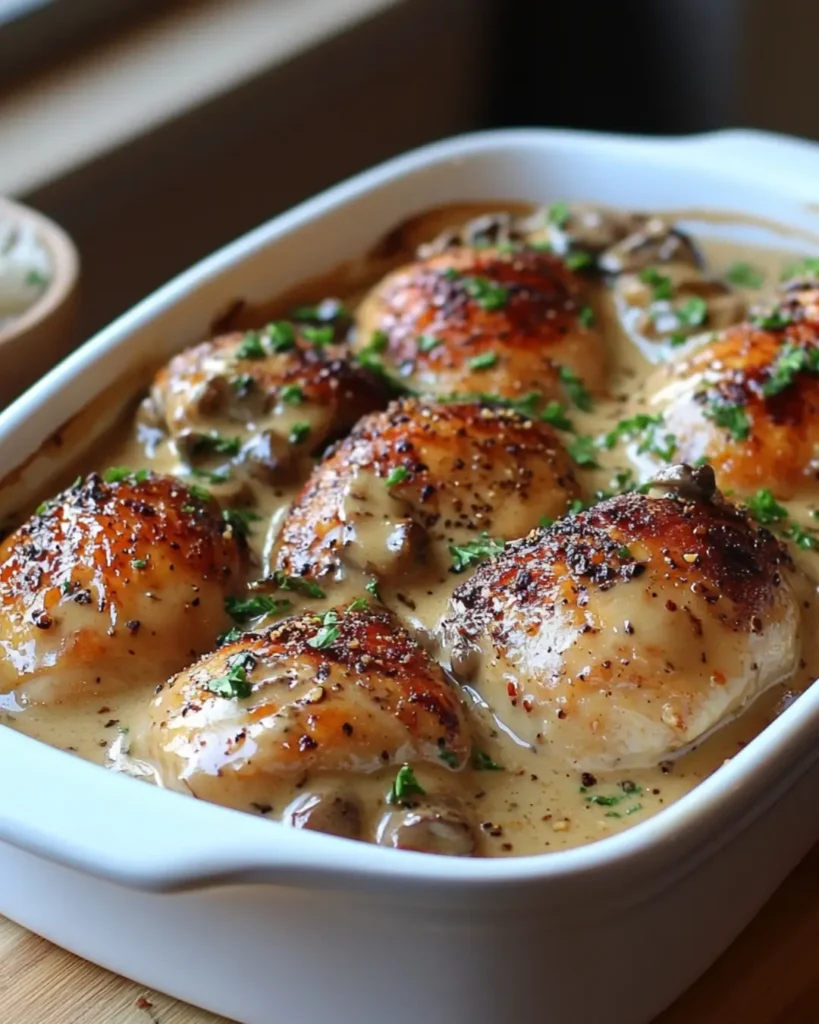 Baked Legs with Mushroom Soup