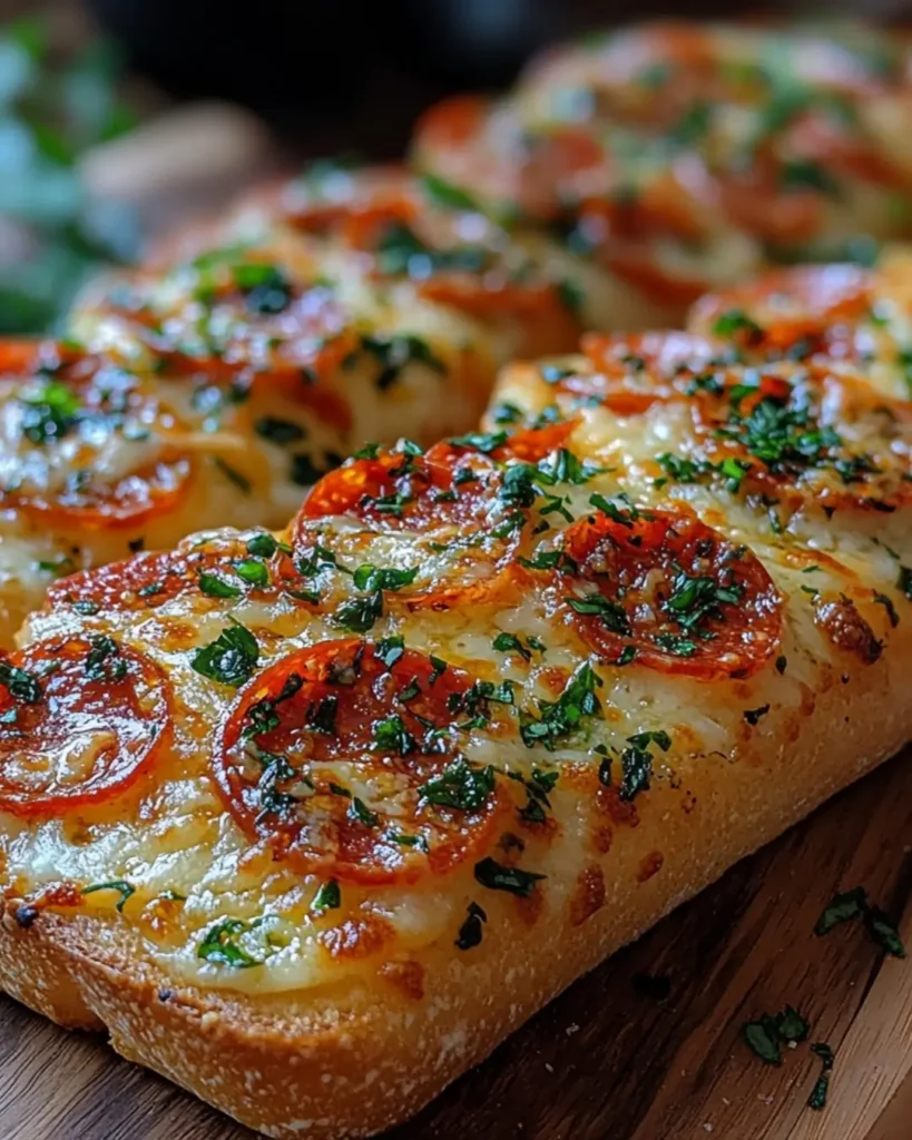 Homemade Pepperoni Garlic Bread Recipe