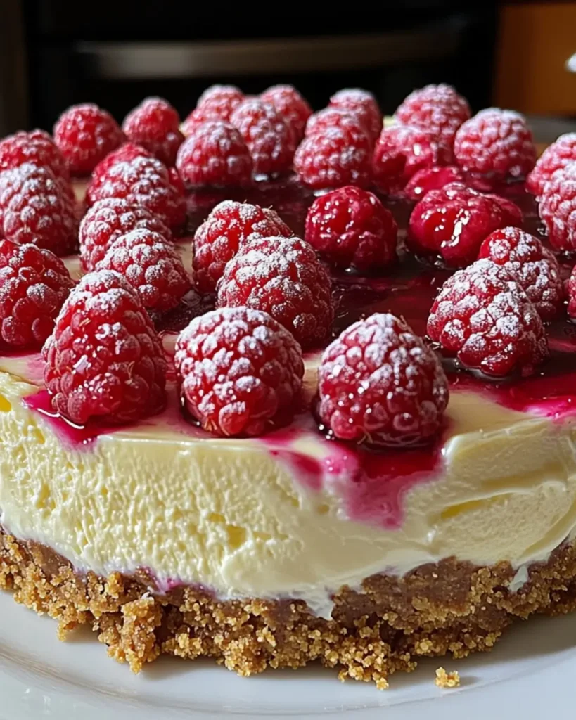 White Chocolate Raspberry Cheesecake