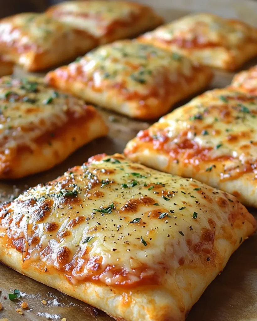 Homemade Cheesy Pizza Pockets